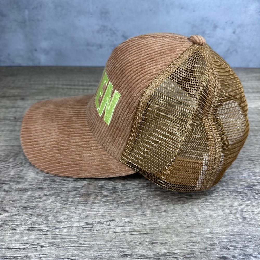 AMEN~Women's~Brown Corduroy Trucker Hat - Picture 2 of 6